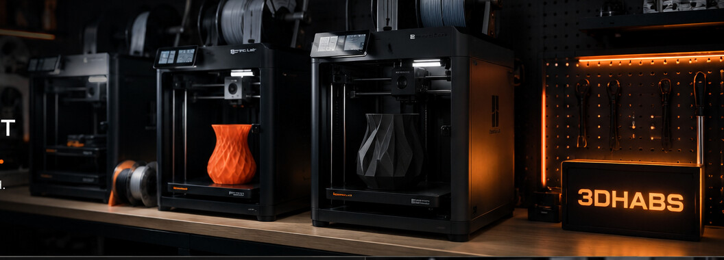 Beispielhafte moderne 3D-Druckwerkstatt