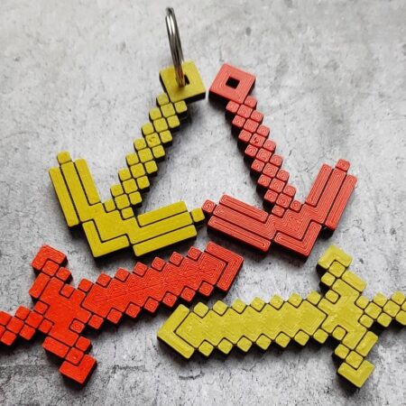 Minecraft Schlüsselanhänger 4er Set